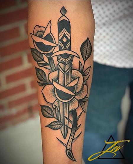 Tattoos - Rose&Dagger - 134240